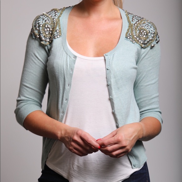 Topshop Embellished Shoulder Cardigan 